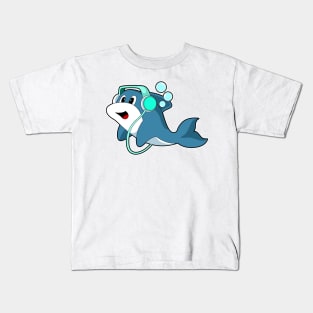 Dolphin Headphone Music Kids T-Shirt